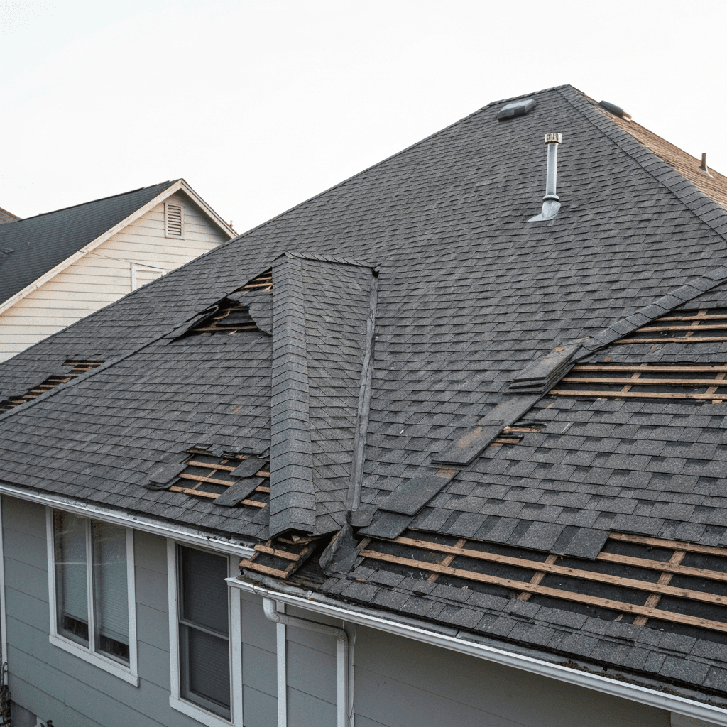 Complete Roof Replacement — before